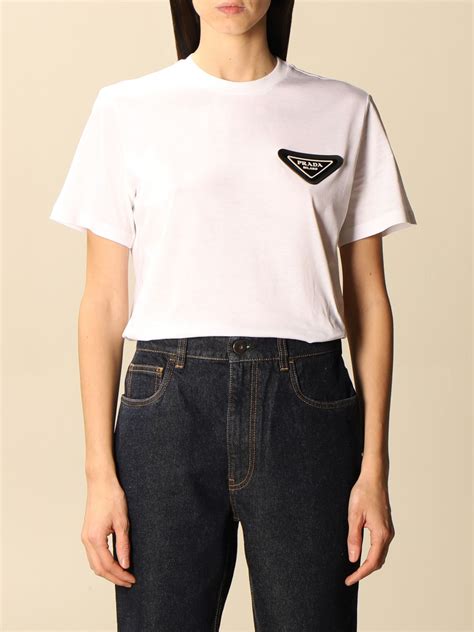 prada white t-shirt women's|prada men's t shirts amazon.